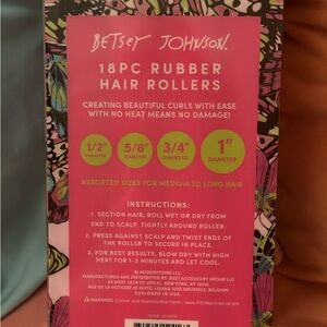 Betsey Johnson Pink Rubber Hair Rollers